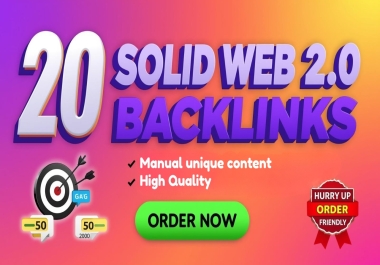 I will create high-quality Web 2.0 blog backlinks with unique content