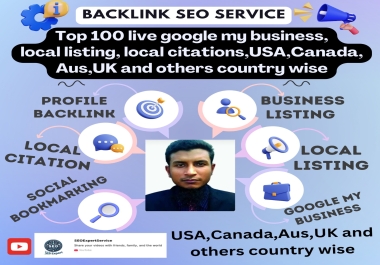 Google My Business,  Local Listing,  Local Citations,  USA,  Canada,  Australia,  UK And more