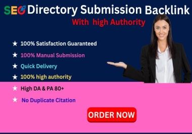 I will create 90+ directory submissions and da SEO listing links