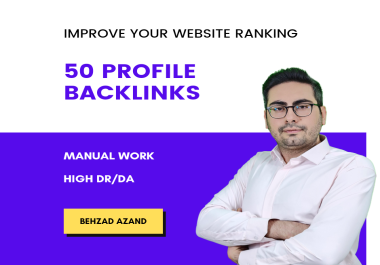 50 Profile Backlinks for Natural link building