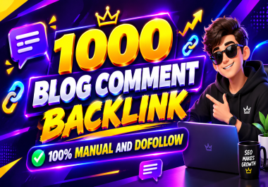 I Will Manually Create 1000 Powerful Dofollow Blog Comment Backlinks on High DA/PA Sites for Top SEO