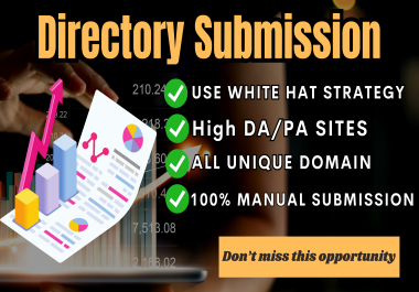 High authority 100 Directory Submission SEO Backlinks