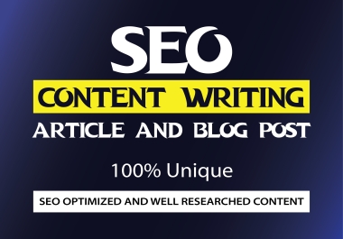 I Will Write SEO Optimized Content,  Articles to Boost Your Website Ranking within 1000 words