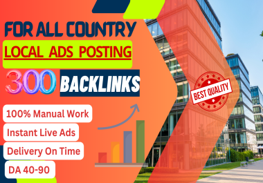 I will post your local ads with 100 high-quality backlinks