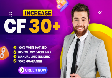 I Will Increase Majestic Citation Flow CF 30+ With SEO Backlinks