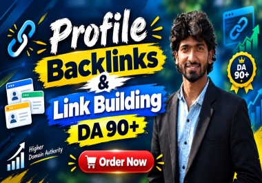 I will do 50 Profile Backlinks for Link Building Da 90+