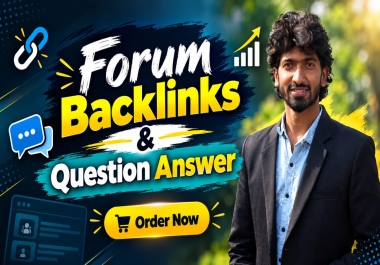 I will do 100 Forum Backlinks to Rank your website Forum posting Forum Question Answer
