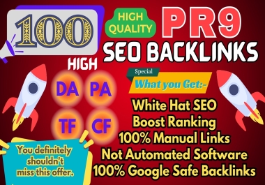 I will create 100 pr9 SEO backlinks to rank your website