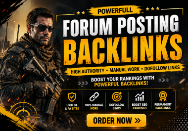 I will do high quality forum posting dofollow SEO backlinks