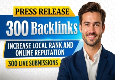300 PR Press Release Posts on Big Media Sites with Backlinks