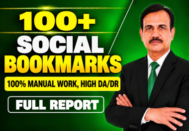 100 Manual Social Bookmark Backlinks on High DA DR Sites,  Quality Link Building