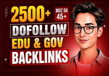 2500+ High Authority DA 45+ EDU GOV Backlinks