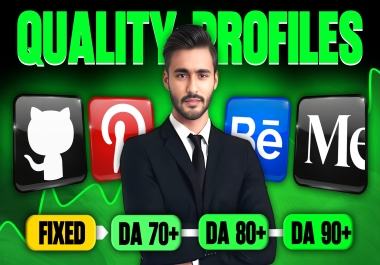Get 75+ High DA 70-90+ Brand Profile Backlinks To Boost Ranking