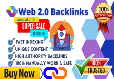 skyrocket your website with my 100 unique web2.0 Quality Backlinks