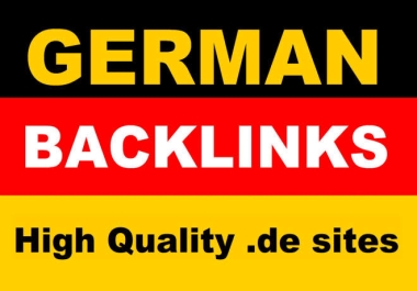 I will do 10 Premium dofollow German Backlinks from. DE quality sites.