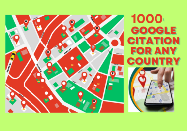Get 1000+ Google Map Points Citations For Any Country To Improve Local SEO & GMB Ranking.