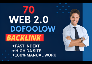 I Will Do 70 Web2.0 SEO Dofollow Backlink High DA Site
