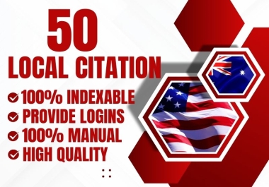 I will give 50 local citations backlinks to high authority and low spam score