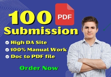 I will hand over 100 PDF Submission backlinks to high DA and low spam score