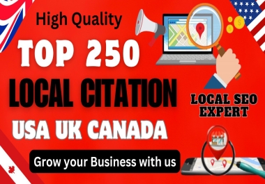 Increase Traffic and Rankings with 250 Quality Local Citations