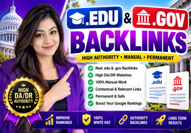 10 white hat high da EDU GOV backlinks for Off Page SEO service