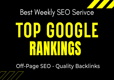 We will deliver a professional weekly SEO Package for sustainable growth
