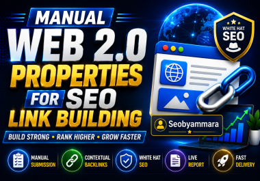 I will manually create 400 Web 2.0 properties for SEO Link Building Service