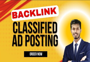 You will get 75 Classified ad posting in top classified sites Link building