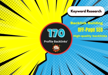 I will provide 170 premium profile backlinks to boost your website's SEO performance