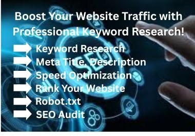 I Will Do Expert Keyword Research for Higher Google Rankings and SEO Success