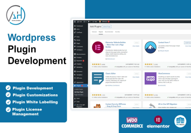 I will develop a custom wordpress plugin as well as for woocommerce