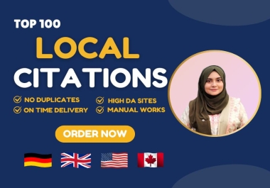 I will build 100 Local citations & Business directory for SEO growth.