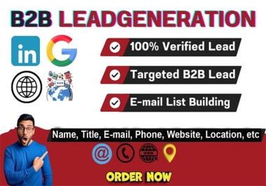 I will Provide 200 B2B Lead Generation,  Google Maps Scraping & Targeted Email List Building