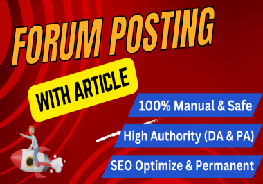 manually provide 50 high quality forum posting backlinks