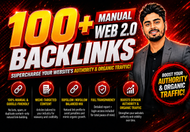 Boost AI Or Google Ranking with 100 Manual Web 2.0 Backlinks