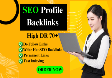 I will create High Authority SEO Profile Backlinks with DR 70+ For increased Traffic