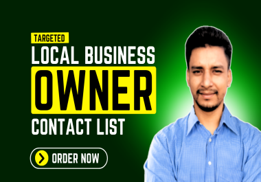 I will find targeted small or local business owner email list