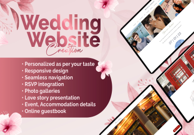 I will create a custom digital wedding invitation website