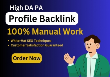 I Will Create SEO High Quality Profile Backlinks from Authority Sites