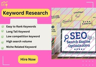 SEO keyword research and competitor analysis for top ranking