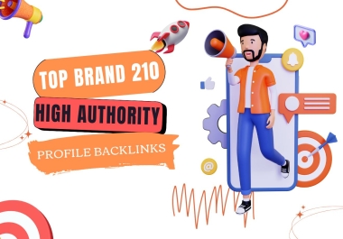 Manually create 210 High Authority Profile Backlink