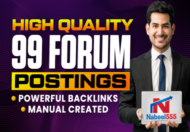99 Premium Manual Forum Backlinks Service for SEO link building