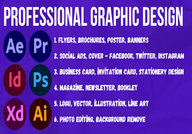 I will do any graphic designing work you need