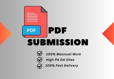 I will Professionally Do High-Quality PDF Submission for SEO & Backlink Boost