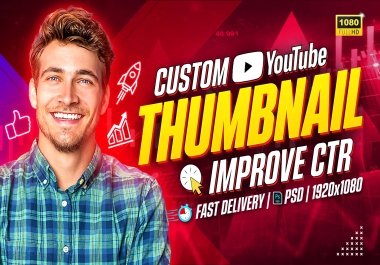 I design attractive and catchy youtube thumbnail