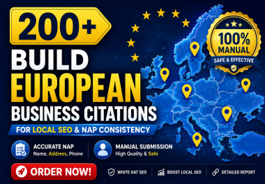 200+ Build European Business Citations for Local SEO & NAP Consistency