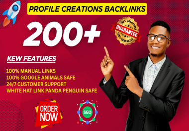 I will create 200 manual and safe SEO backlinks to improve your website authority