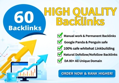 Get 60 High-Quality Profile Backlinks from Authority Sites 100 Manual & Safe SEO Boost
