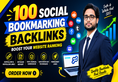 I Will Create 100 Powerful Social Bookmarking Backlinks for Your Website