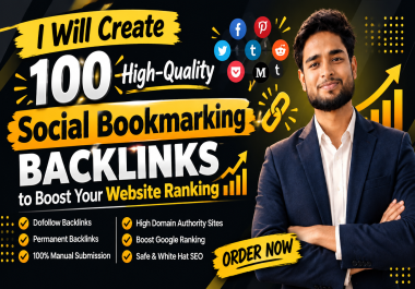 I Will Provide 100 Powerful Social Bookmarking Backlinks for Long-Term SEO Success